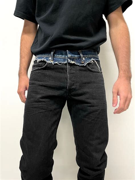 dior homme cummerbund jeans